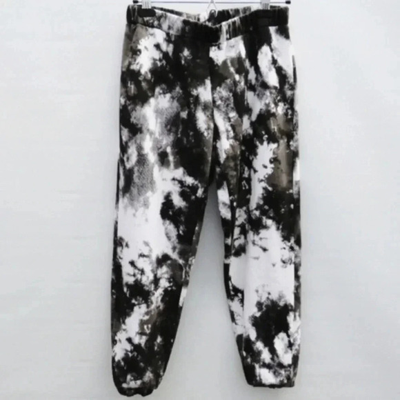 ZELLA BLACK AND WHITE TIE DYE JOGGER SWEATPANTS SIZE XTRA SMALL - Picture 3 of 13
